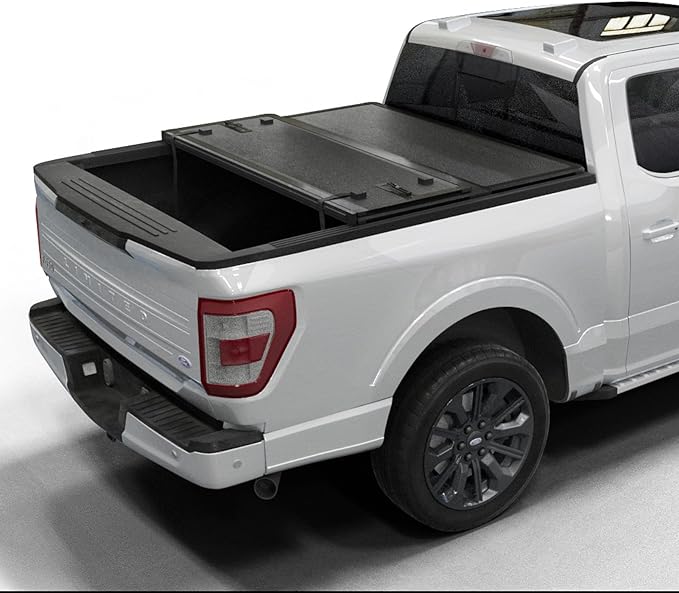Hard Folding Truck Bed Tonneau Cover |HTF017|Fits 2015-2026 Ford F150 6'5" Bed (78")