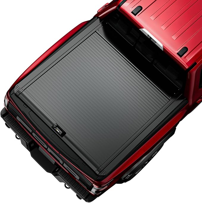 ONINE Pull-Lock-Go Retractable Hard Tonneau Cover Custom fit 2015-2026 Ford F150 5.5ft Bed (66"), Aluminum Matte Black, Compatible for Crossbar and Cargo Racks.