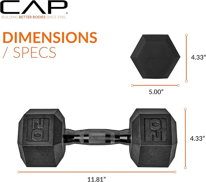 CAP Barbell Coated Dumbbell Weight | Multiple Options Pairs & Sets