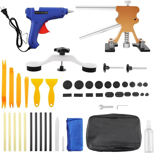 maXpeedingrods Car Dent Puller Dent Removal Kit, Auto Body Paintless Dent Repair Tool, Pops a Dent Remover Kit with Golden Lifter, for Car Dent Repair Metal Surface Dent Removal, 65 PCS