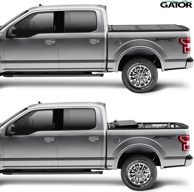Gator EFX Hard Tri-Fold Truck Bed Tonneau Cover | GC24030 | Fits 2021 - 2025 Ford F-150 (Incl. Raptor/Lightning) 6' 7" Bed (78.9")