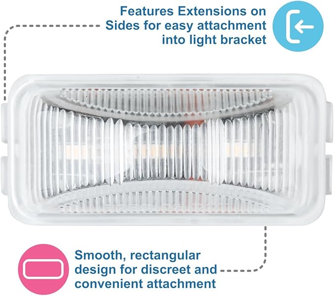 Lumitronics RV Mini Thin Line 37 Series Sealed LED Marker/Clearance Light (Clear)
