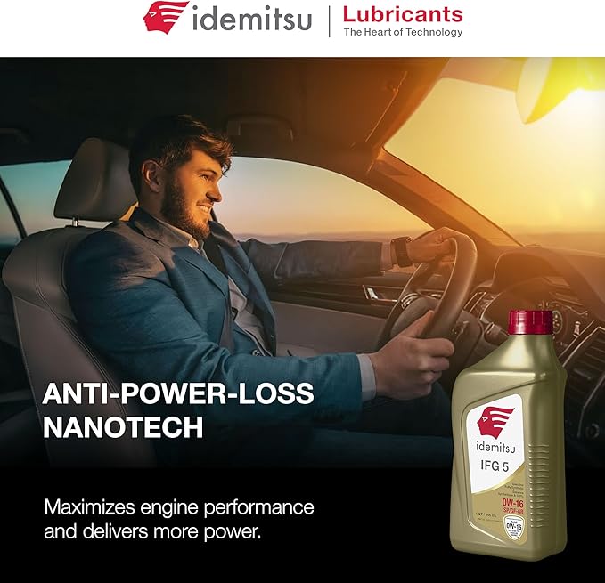 Idemitsu IFG 5 0W-16 Motor Oil Full Synthetic - 1 Quart | SP/GF-6A Certified Engine Oil for TGDI & PFI Engines | Engineered for Superior Efficiency and Protection
