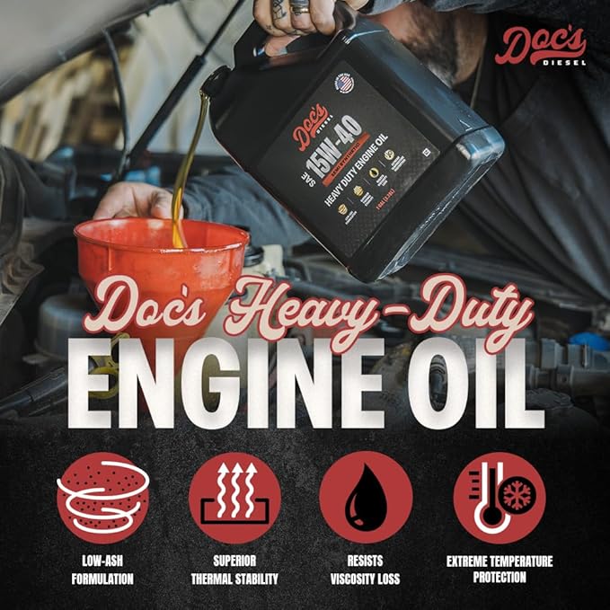 Doc's Diesel 15W-40 SEMI Synthetic Heavy Duty Diesel Oil DOCS15W40SS-3 | 3-Gallons