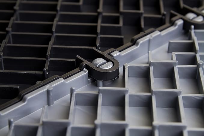 Big Floors GarageTrac Diamond, Interlocking Non-Slip Garage Flooring Tile, Durable, Modular, Heavy-Duty Copolymer, Easy Install (Alloy, 12 Pack of 12 x 12" Tiles)