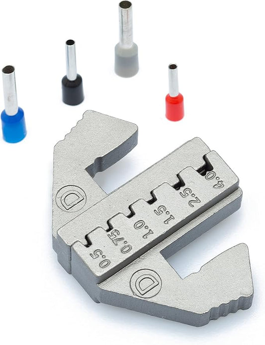 Wirefy Crimping Die for Ferrule Terminals 22-12 AWG | Interchangeable Quick-Change Die for Wirefy Crimping Tools | Professional Ferrule Crimping Accessory