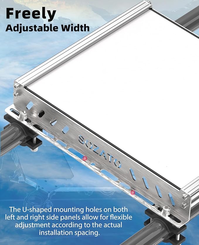 Starlink Mini Mount with Aluminum Frame, Multiple Installation Options for Aluminum Profile, Roof, Vehicle,Tube, Ladder, Starlink Mini Accessories for Car Roof Rack, RV, Boat, Yachts, Trucks