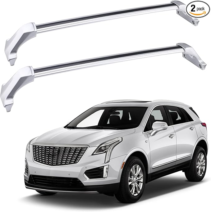 300Lbs Roof Rack Crossbars Compatible with Cadillac XT5 2017 2018 2019 2020 2021 2022 2023 2024 2025, Aluminum Cross Bar for Rooftop Cargo Carrier Luggage Kayak Bicycles Snowboard