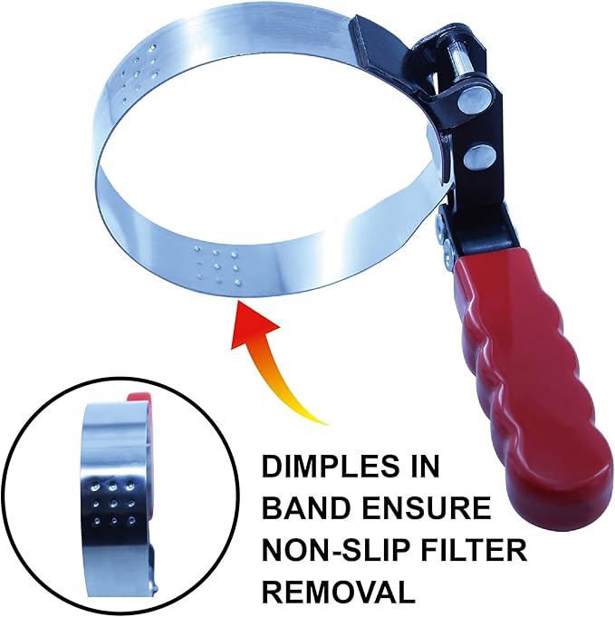 4PCS Oil Filter Wrench Set Truck Swivel Gripper, 180-Degree Swivel for Improved Access, Automatically Tightens on Filter