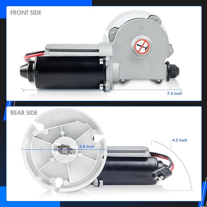 3317084.000B RV Awning Motor Drive Repair Kit Assembly Fit for Dometic 9200 Series Power Awnings Replace# 3316605.001, 3316605.017, White