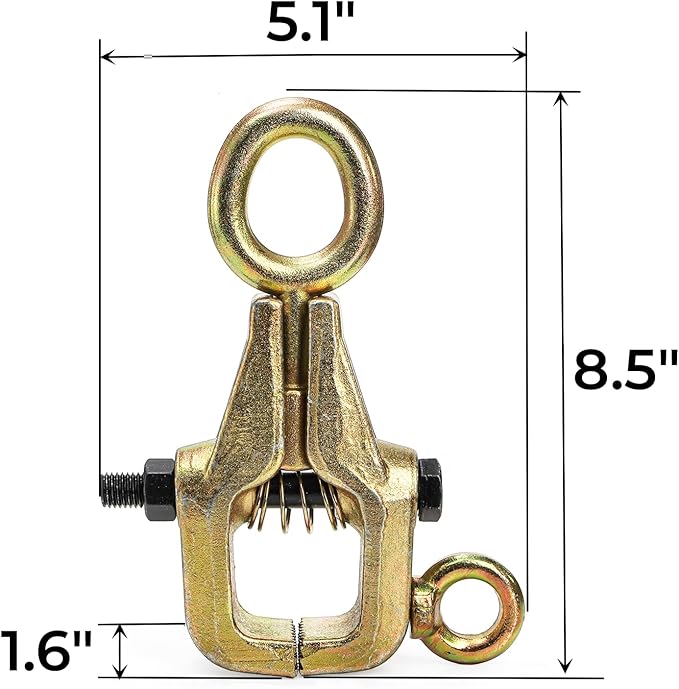 Hiceeden Heavy Duty Auto Body Clamp, 5 Ton 2 Way Auto Body Repair Tools, Frame Pull Clamp with Self-Tightening Grips for Top & Straight Automotive Car Vehicle Repair