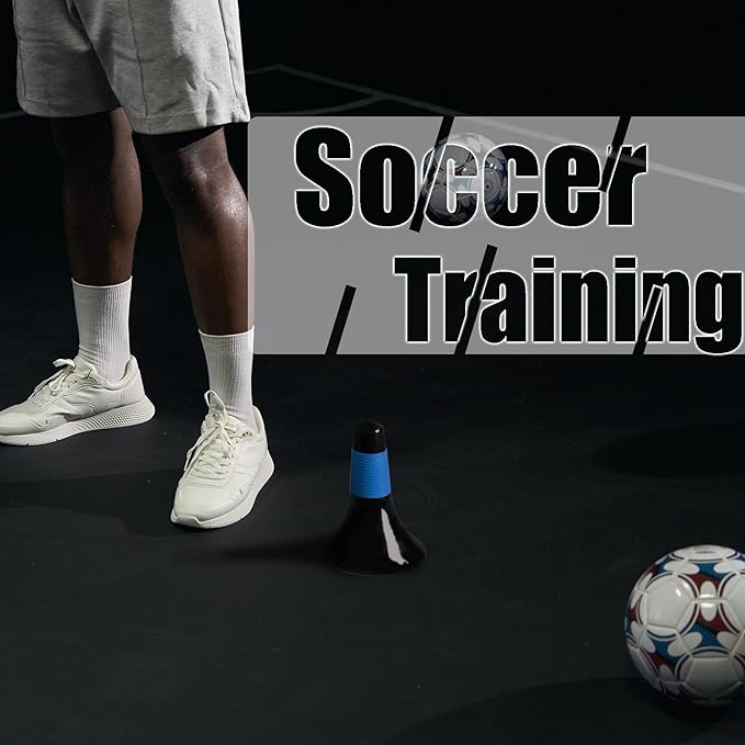 12 Pcs Sports Training Cones 9 Inch Agility Plastic Skating Marker Cones with Carry Bag for Kids Football Basketball Practice