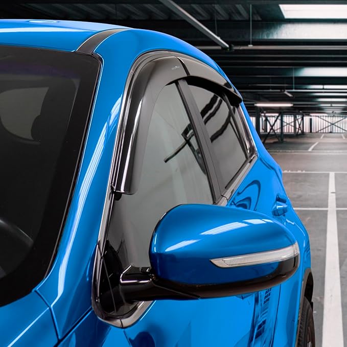 Goodyear Shatterproof Window Deflectors for Kia Sportage 2017-2022, Tape-on Rain Guards, Window Visors, Vent Deflector Visor, Car Accessories, 4 pcs. - GY008531