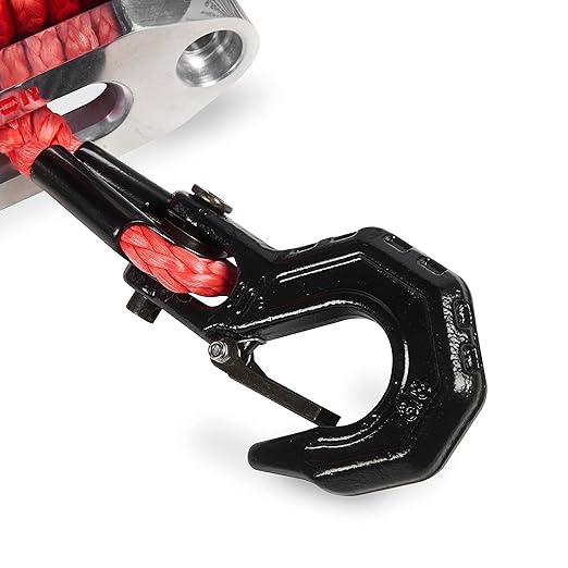 Warrior Winches Samurai 9500 Short Drum lbs 12V Electric Winch with Synthetic Rope - Powerful Electric Winch for Trucks - 9500 lbs Load Capacity - Wireless Remote Included