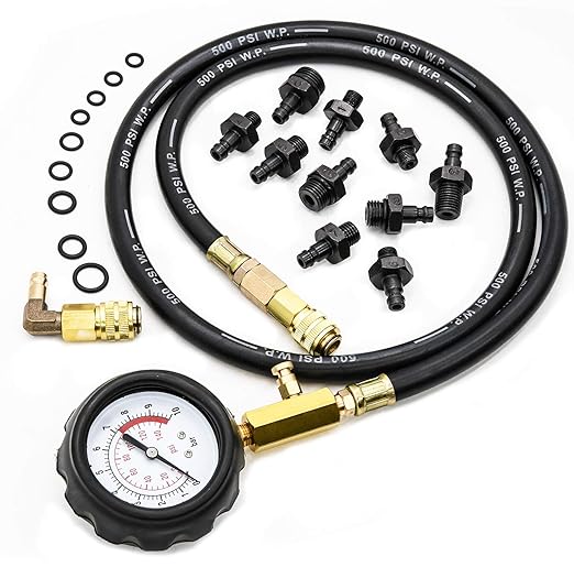 Oil Pressure Tester Kit, 0-140 PSI Engine Oil Pressure Tester Gauge Tool Kit for Cars ATVs Trucks Use.