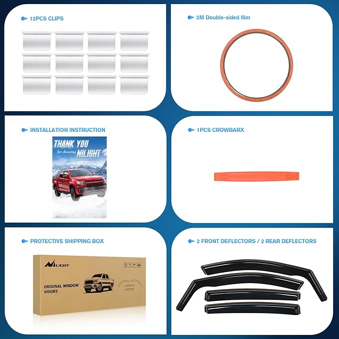 Nilight Vent Window Visors for Crosstrek 2018-2023 Impreza Hatchback 2017 2018 2019 2020 2021 2022 2023, in-Channel Rain Guards, Original Window Deflectors-4PCS