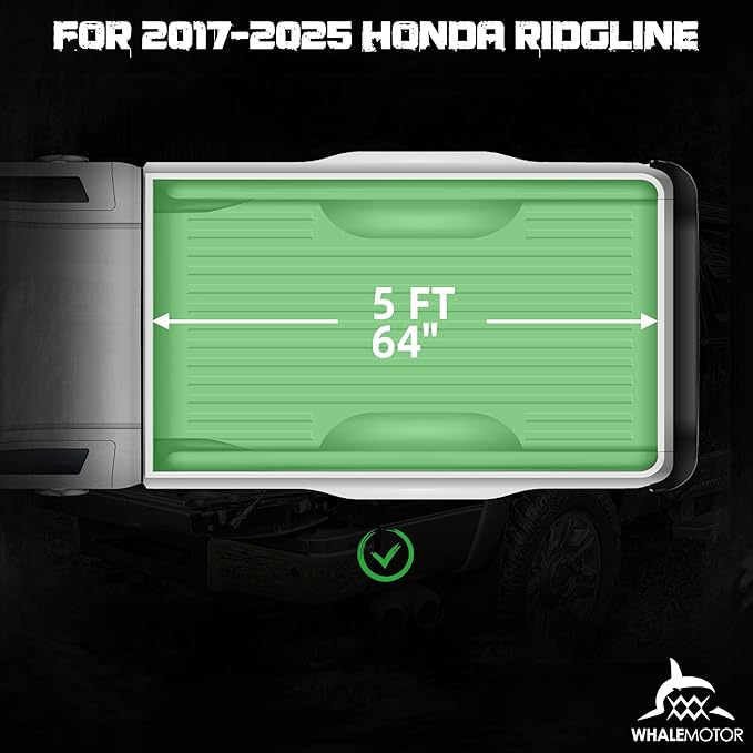 Hard Folding Truck Bed Tonneau Cover Compatible with Honda Ridgeline 2017-2025 5 ft Short Box, Tri Fold Style