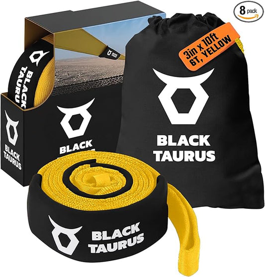 2" x 10 ft Equalizer & Tree Saver Strap – 13,200-lb Heavy-Duty Off-Road Recovery Strap for Jeep, Truck, SUV, UTV/4x4 – Tow, Winch, Anchor & Hitch Receiver Recovery Gear (Yellow)