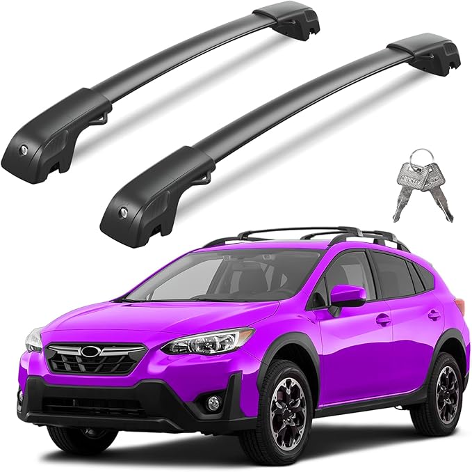 300lbs Roof Rack Cross Bars Compatible with Subaru Crosstrek 2018-2023 & Impreza 2017-2023,Heavy Duty Aluminum Lockable Roof Rails Crossbars Rooftop Luggage