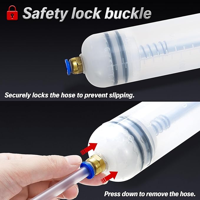 Oil Extractor Pump - 500CC Manual Liquid Extractor, Multi-Function Car Oil Pump, Liquid Transfer Pump, with Two Extension Tubes and Replacement Rubber Rings