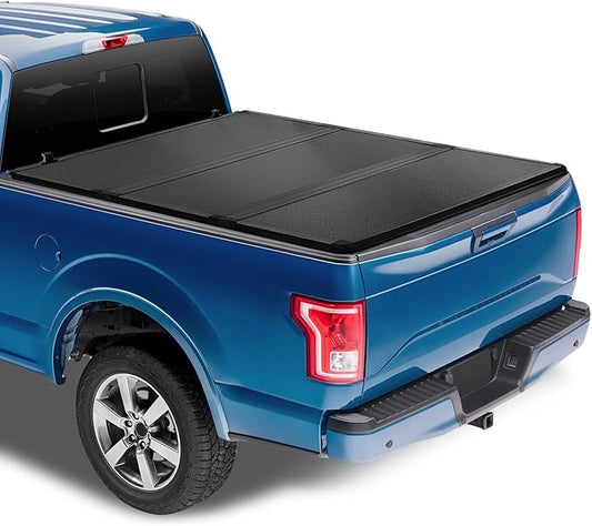 Auto Dynasty FRP Hard Tri-Fold Truck Bed Tonneau Cover for 2015-2025 Ford F150 6.5Ft Fleetside Short Bed 16 17 18 19 20 21 22 23 24