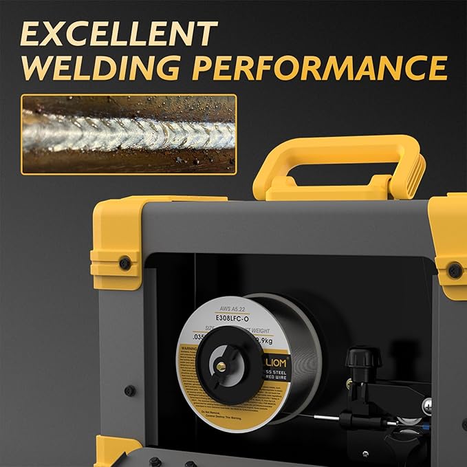 TOOLIOM Gasless Flux-Cored MIG Welding Wire, Stainless Steel Solder E308LFC-O, .035" Diameter, 2 lb Spool