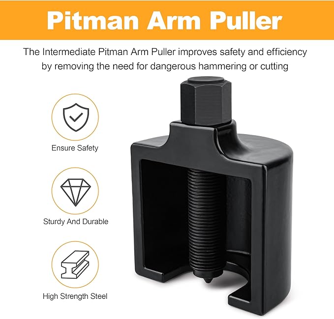 Intermediate Pitman Arm Puller Compatible with Medium Duty Trucks, School Busses, & More Vehicles, Intermediate Pitman Arm Puller for Class 3-5 Trucks and Equipment, 10388