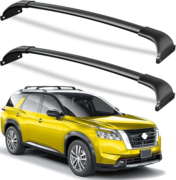 Roof Rack Cross Bars 220lbs Compatible with Nissan Pathfinder 2022 2023 2024 2025 SV SL Platinum with Raised Side Rails,Heavy Duty All-Metal Aluminum Roof Rails Crossbars Cargo Canoe