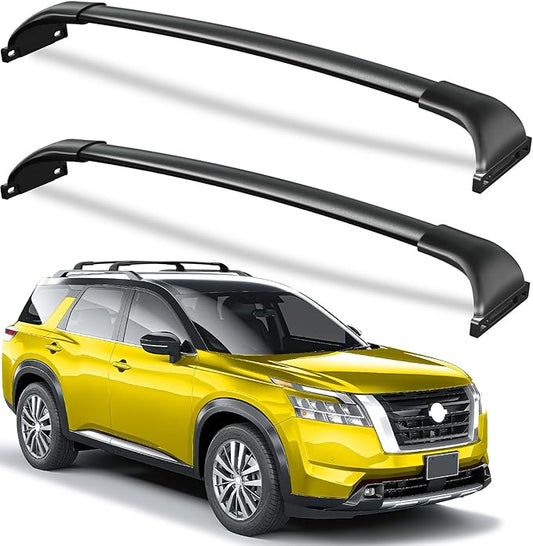 Roof Rack Cross Bars 220lbs Compatible with Nissan Pathfinder 2022 2023 2024 2025 SV SL Platinum with Raised Side Rails,Heavy Duty All-Metal Aluminum Roof Rails Crossbars Cargo Canoe