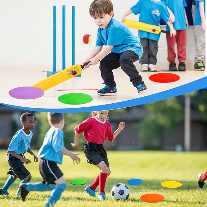 9 inch Spot Markers Flat Field Cones, Non Slip Rubber Agility Markers Flat Field Cones for Soccer Basketball Sports Speed Agility Training （30 pcs）