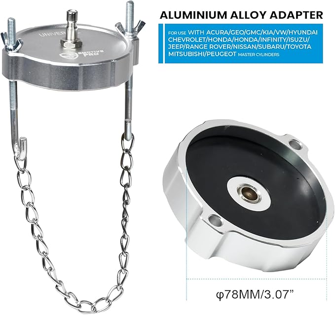 3L Manual Brake Bleeder Fluid Pump and 1L Waste Oil Bottle, One Man Professional Brake Bleeder Kit Suitable for Acura/GEO/GMC/KIA/VW/Hyundai/Range Rover/Toyota/Honda/Nissan