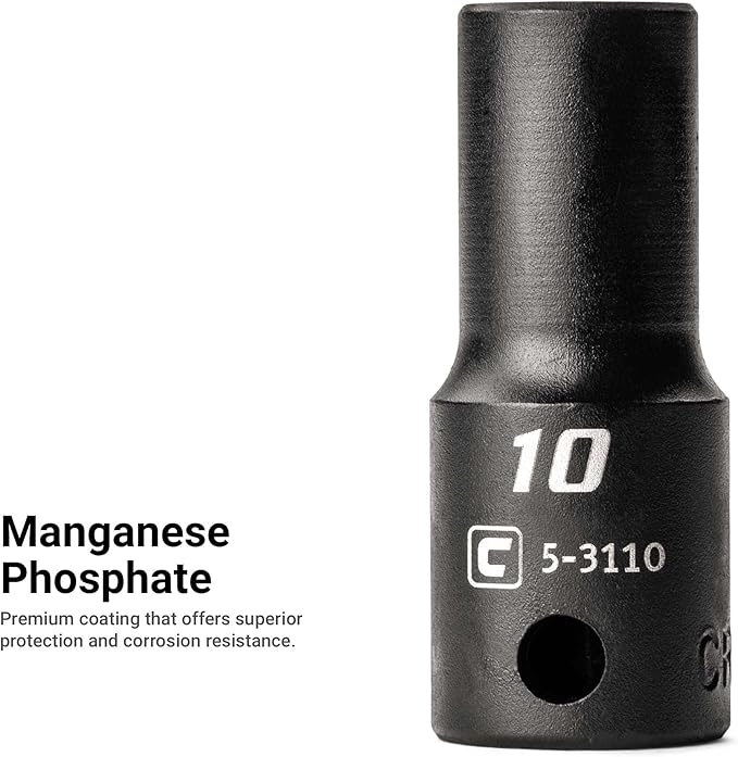 Capri Tools 3/8 in. Drive 17 mm Semi-Deep Impact Socket