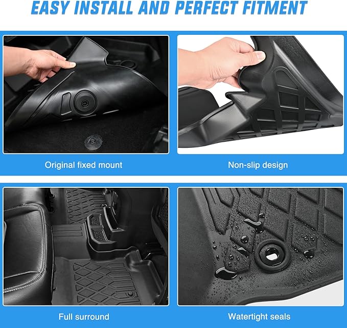 Nilight TPE Floor Mats for Nissan Ariya 2023 2024 2025,All Weather Custom Fit Heavy Duty Floor Liners