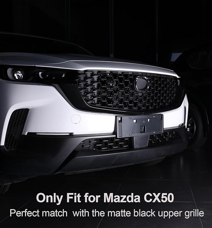 for Mazda CX-50 Accessories, ABS Material Matte Black Front Grill Insert Grille Cover Front Bumper Mess Protector Compatible with 2022 2023 2024 2026 2025 Mazda CX 50 CX50 Hybrid Mazda 50