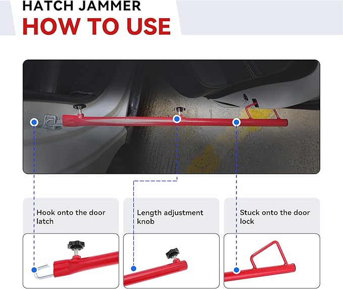 1 Pcs Hatch Jammer Auto Body Repair Tools Retractable Support Rod Holder 17100 Replacement Car Trunk Lift Gate Support for Automotive Paint Polishing Door Fixing