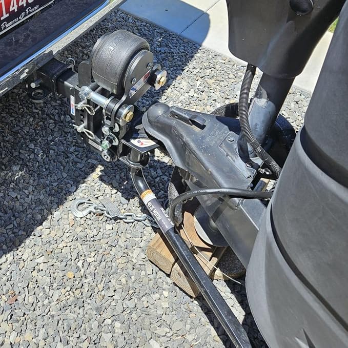 Shocker Air Equalizer & Sway Control Round Bar WD Hitch, Fits 2" Hitch 5" Rise 2" Drop