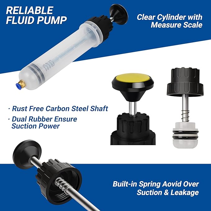 200CC/Oil Extractor/Oil Syringe,Syringe Style Manual Automotive Pump,Gear Oil, and Brake Fluid Extractor