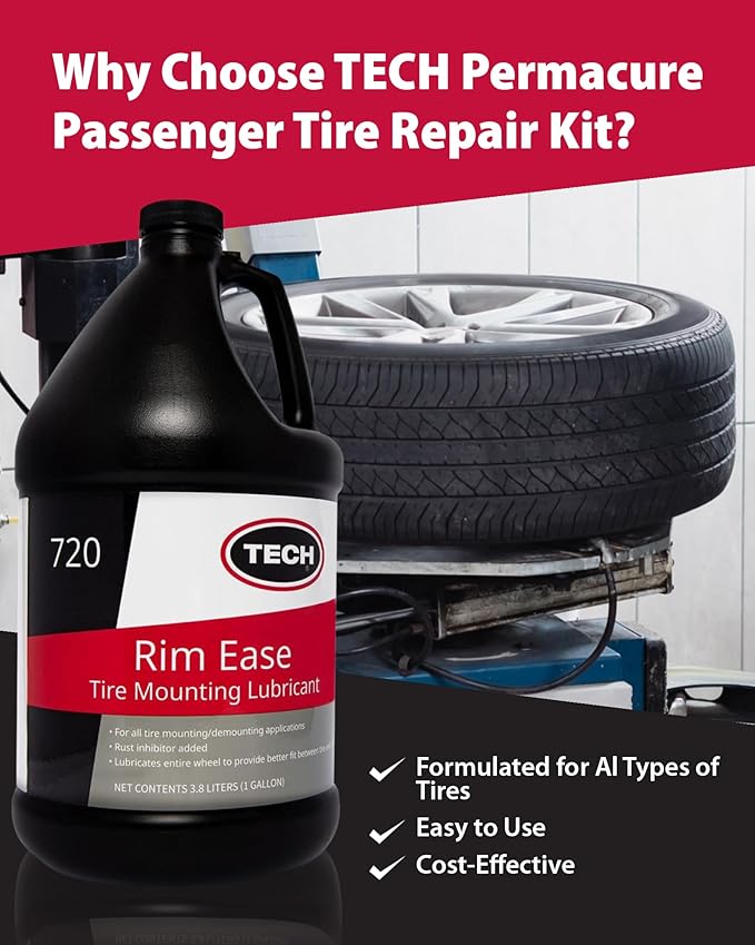 Rim Ease - Makes Mounting and Demounting Tires Fast and Easy, Petroleum and Silicone Free Formula Provides Excellent Lubricity, 1-Gallon