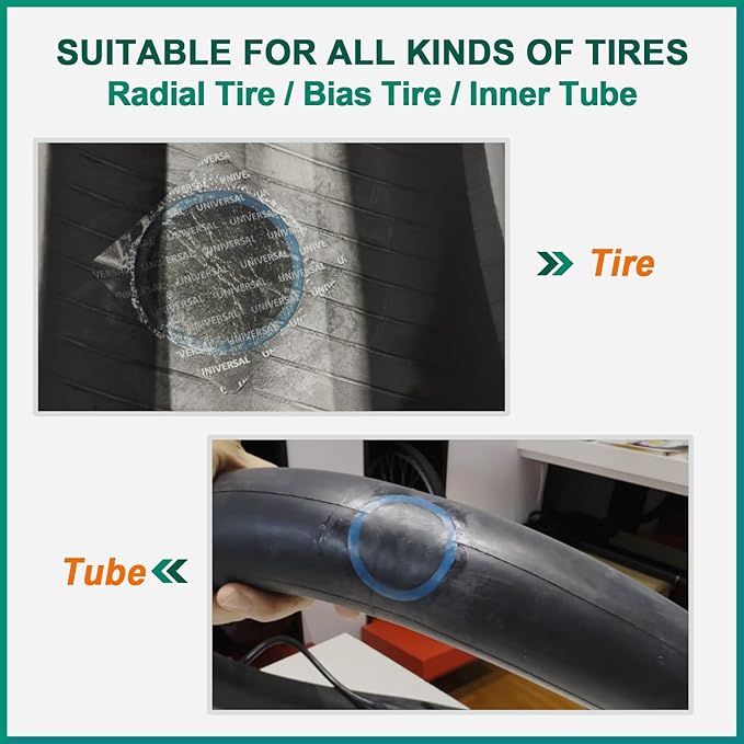 PAX 30Pcs 32mm Dia Round Universal Tube and Tire Patch Kit, with 1Pc 60ml Green Cement for Radial and Bias Tire Repair, Bike, Motorcycle, Automobile, Inflatable Rubber