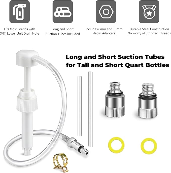 Boat Lower Unit Gear Lube Oil Pump Compatible with Mercury Yamaha Honda Suzuki Evinrude Marine Outboard and MerCruiser OMC Outdrive