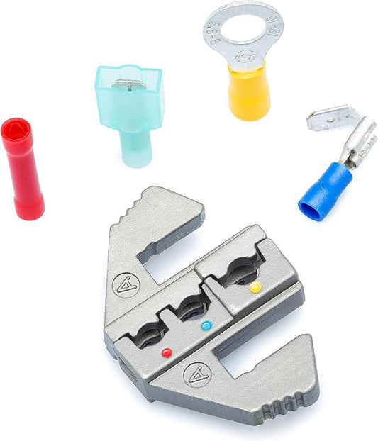 Wirefy Crimping Die for Insulated Nylon Connectors 22-10 AWG | Quick-Change Interchangeable Die for Wirefy Crimping Tools | Heavy-Duty Precision Crimp