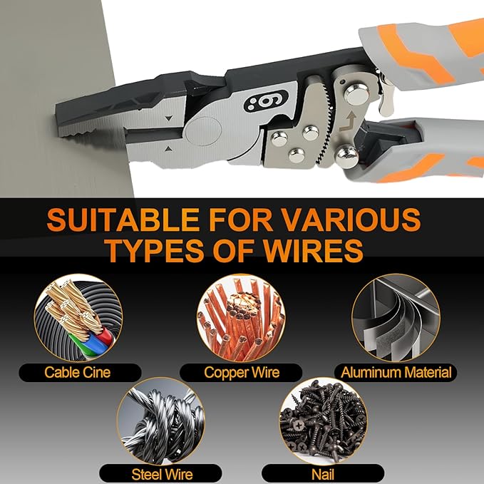 Ratchet Wire Plier - Cutting Pliers for Wire-Steel and Matel Wires, Forged from 55 steel, Locking Pliers Professional Handle