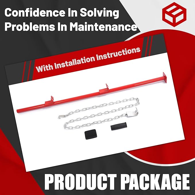 KUAFU Universal Auto Body Alignment Bar Pulling Stick Tool 52-3/8in for Car Repair Bumpers, Panels, Hoods and Decks Dent Puller Stick Alignment Repair Tool Powder Coated Steel