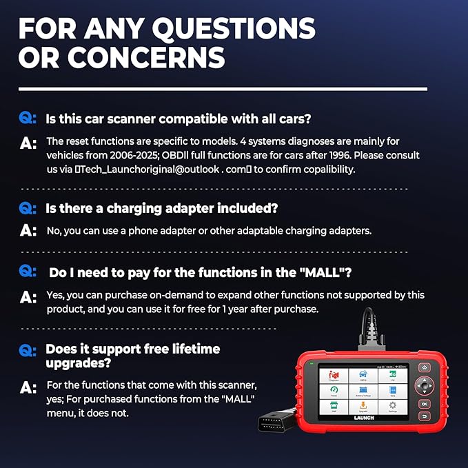 OBD2 Scanner LAUNCH CRP129X V2.0 Elite Scan Tool, Upgrade of CRP123X, 12 Reset Services, ABS/SRS/Transmission/ Check Engine Car Code Reader, Lifetime Free Update, FCA AutoAuth & Auto VIN, Battery Test