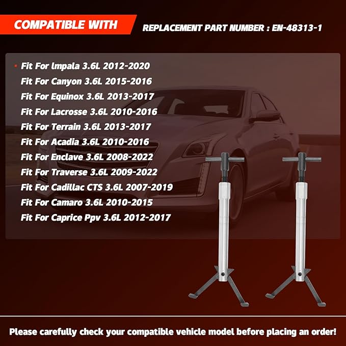 2 Pcs Timing Chain Retainer Tool Set for 3.6L GM Cadillac Buick Pontiac Chevrolet Chevy Camaro Impala Canyon Colorado Equinox Lacrosse Terrain Acadia Enclave Traverse CTS Replaces EN-48313-1