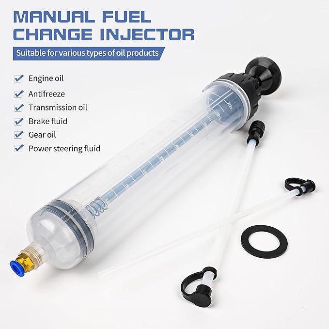 500CC/Oil Extractor/Oil Syringe,Syringe Style Manual Automotive Pump,Gear Oil, and Brake Fluid Extractor