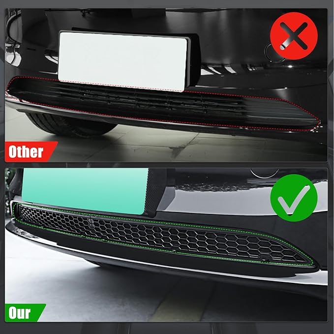 Front Grille Mesh Inserts for Tesla Model 3 2024, Grille Grid Inserts compatible with Tesla Model 3, Front Grille Mesh Inserts for Tesla Model 3 Accessories（High Ventilation)