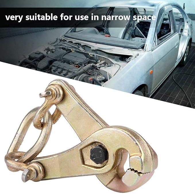 3 Ton Self-Tightening Scissor Clamp Serrated Jaw Puller - Auto Body Frame Repair Tool for Car Collision Panel & Sheet Metal Dent Pulling