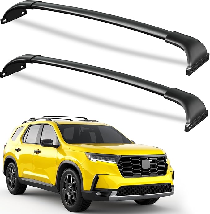 Roof Rack Cross Bars Compatible with Honda Pilot 2023 2024 2025 2026 Elite Sport Touring Trailsport (Except LX and EX-L) with Raised Side Rails, Heavy Duty All-Metal Aluminum Crossbar Luggage Racks