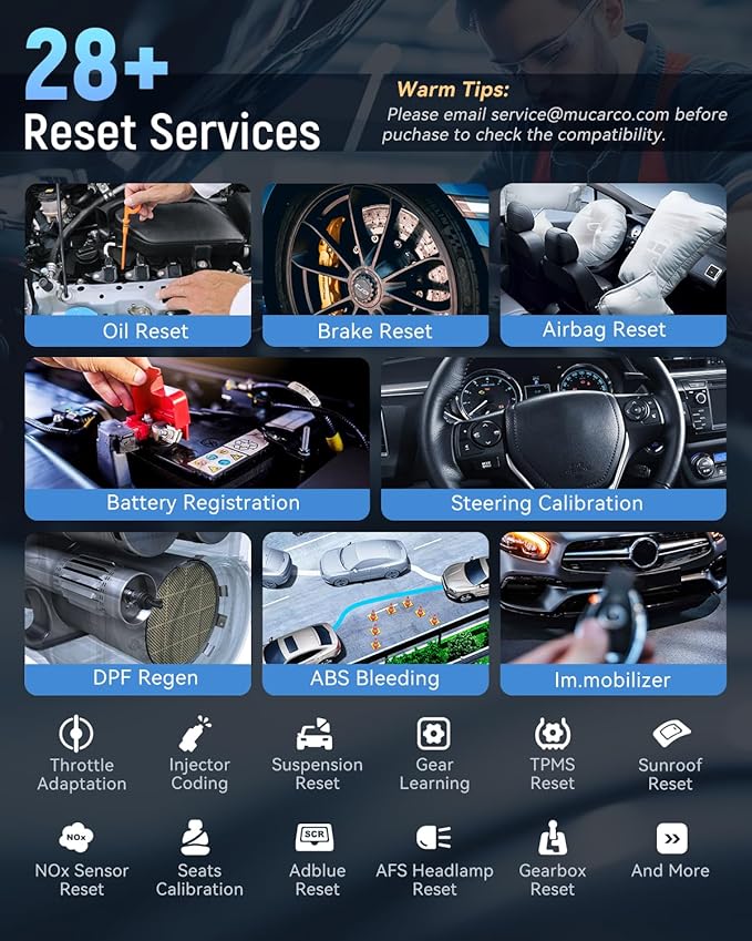 MUCAR CDE900 Elite OBD2 Scanner with 28 Reset Service, Oil/SAS/EPB/BMS/ABS Bleeding, Engine Transmission ABS SRS Car Diagnostic Tool, FCA AutoAuth, Lifetime Free Upgrade